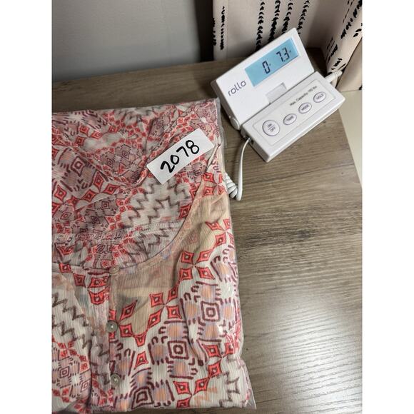 Express Women Sheer Aztec Button Front Maxi Dress Size M Coachella Festival Boho - Picture 16 of 16